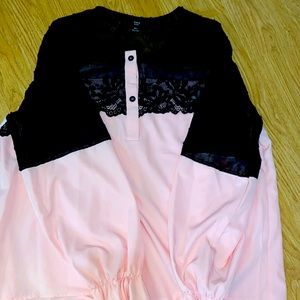 SHEIN pretty sheer on top blouse szXl BNWOT